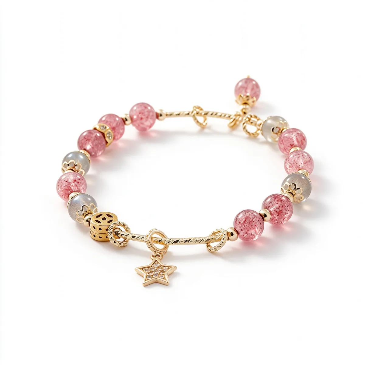 Starry Night Rose Quartz Bracelet