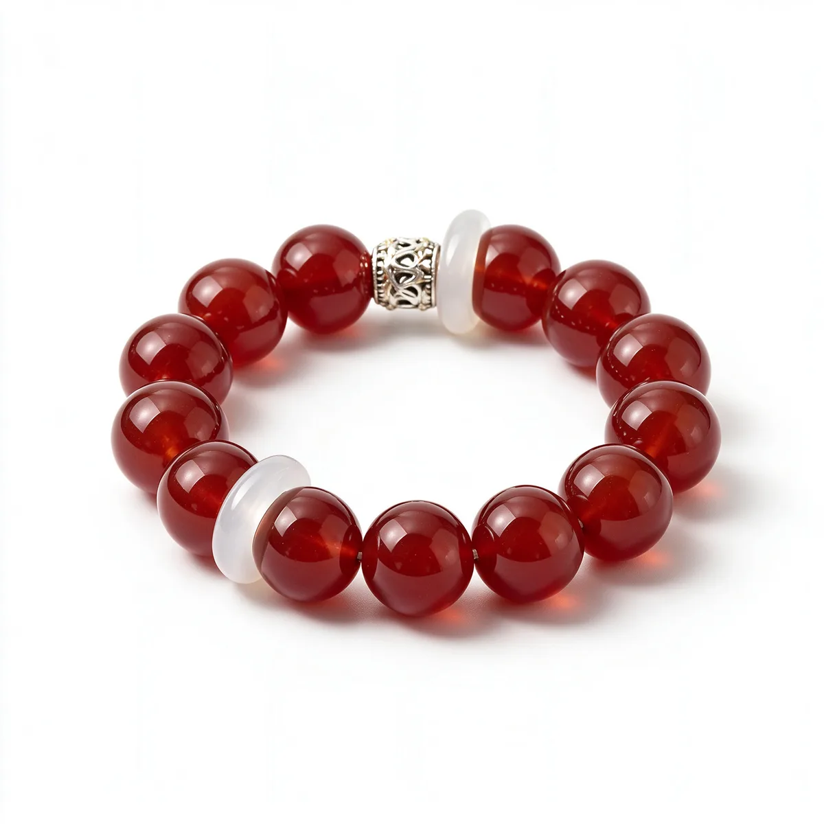Autumn-Winter Blessing Red Agate Bracelet 12mm