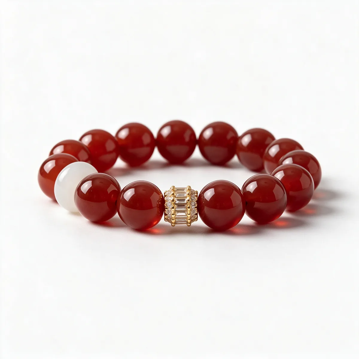 Spring-Summer Blessing Red Agate Bracelet 12mm