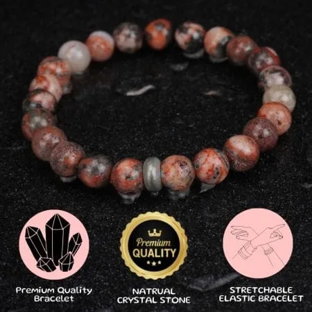 Sacral Chakra Inner Fire Fire Agate Bracelet 8mm