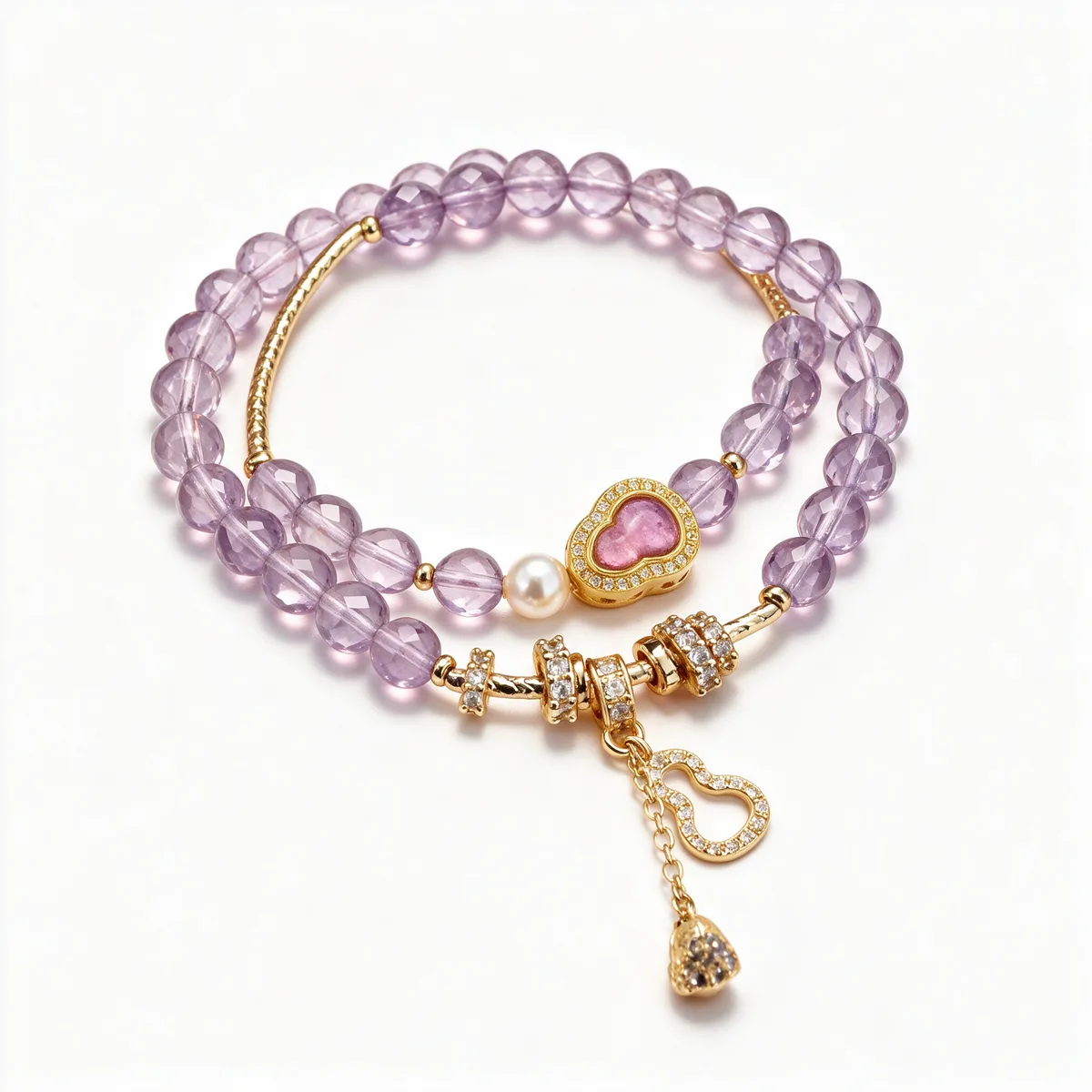 Gilded Times Amethyst Bracelet