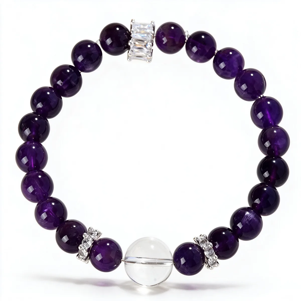 Uruguayan Amethyst Clear Quartz Bracelet