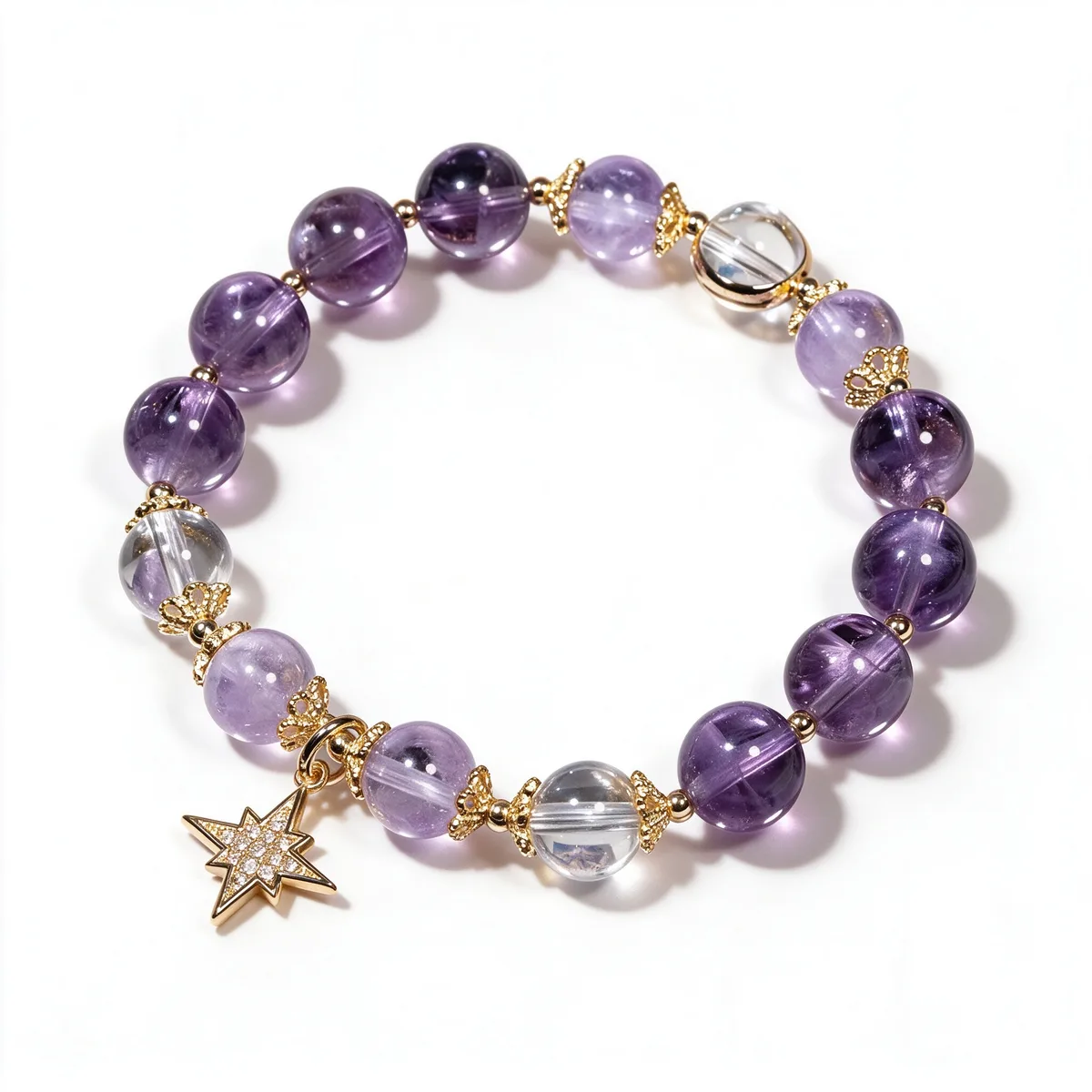 Amethyst Star Bracelet